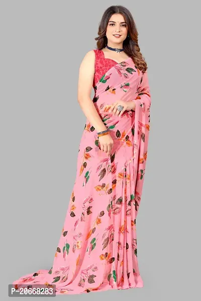 Stylish Women Georgette Saree with Blouse piece-thumb5