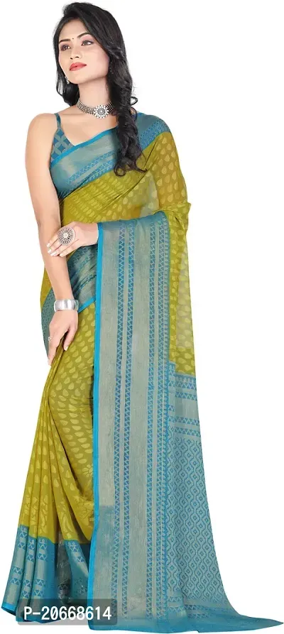 Stylish Women Chiffon Saree with Blouse piece