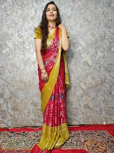 Must Have Chiffon Saree with Blouse piece 