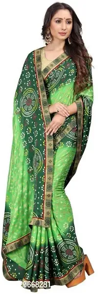 Stylish Women Georgette Saree with Blouse piece-thumb0