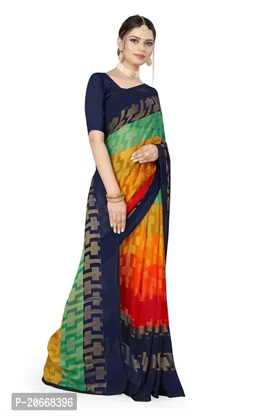 Stylish Women Chiffon Saree with Blouse piece-thumb2