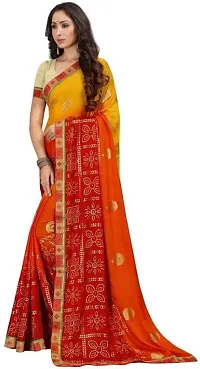 Stylish Women Georgette Saree with Blouse piece-thumb1