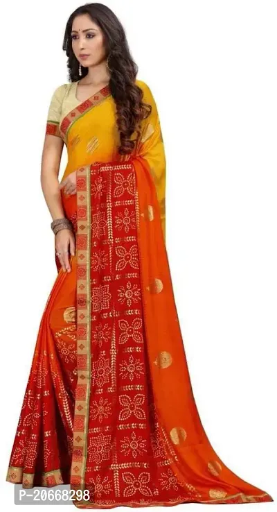 Stylish Women Georgette Saree with Blouse piece-thumb2