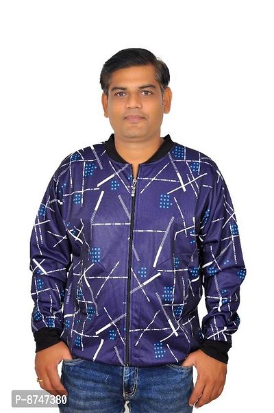 Classic Blended Printed Jackets for Men-thumb0