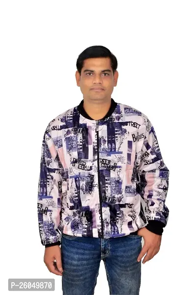 Classic Polyester Printed Jacket for Men-thumb0