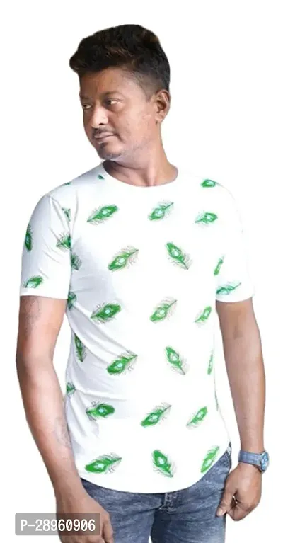 Reliable White Cotton Printed Round Neck Tees For Men-thumb0