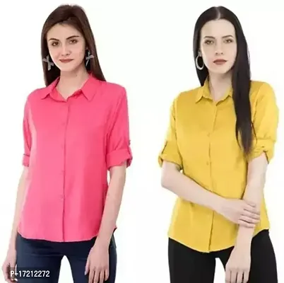 Stylish Fancy Rayon Shirts For Women Pack Of 2