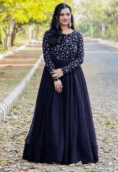 Stylish Georgette Embroidered Anarkali Kurti