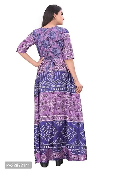 Reliable Rayon Printed Stitched Gown For Women-thumb3