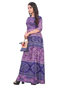 Reliable Rayon Printed Stitched Gown For Women-thumb1