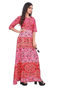 Reliable Rayon Printed Stitched Gown For Women-thumb1