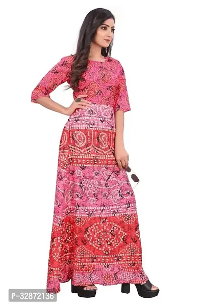 Reliable Rayon Printed Stitched Gown For Women-thumb2