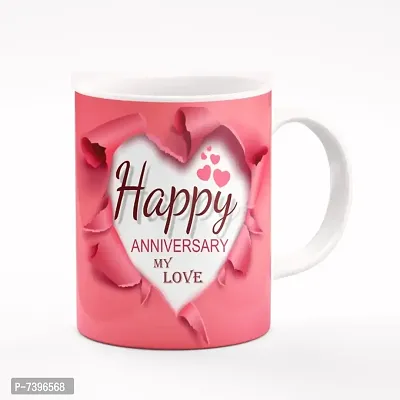 Happy Anniversary Day Coffee Mug | Gifts for Husband Wife Bhaiya Bhabhi Friend | Ceramic Mug