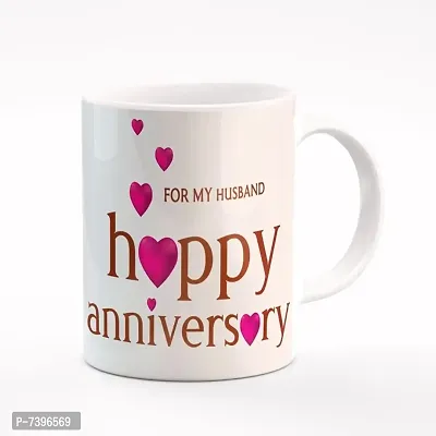 Happy Anniversary Day Coffee Mug | Gifts for Husband Wife Bhaiya Bhabhi Friend | Ceramic Mug