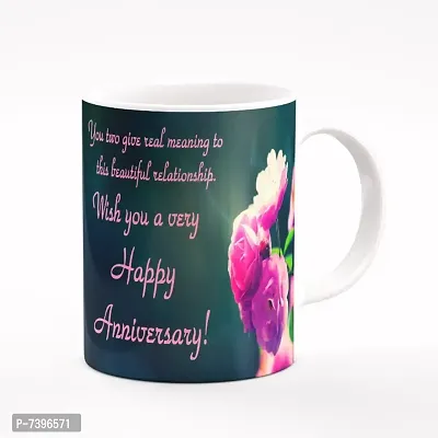 Happy Anniversary Day Coffee Mug | Gifts for Husband Wife Bhaiya Bhabhi Friend | Ceramic Mug