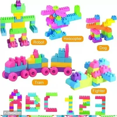 Classic Diy Plastic Building Blocks For Kids 50+ Pcs Multicolor-thumb2