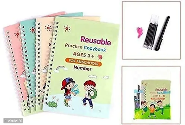 Classic Sank Magic Practice Copybook 4 Book and 5 Refill and 1 Pen and 1 Grip Multicolor-thumb3