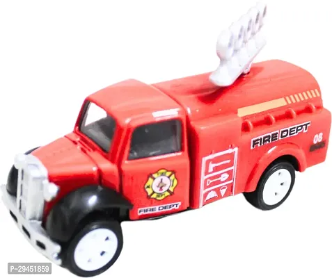 Stylish Red Fire Rescue Team Truck Toy Friction Power Car Toy-thumb0