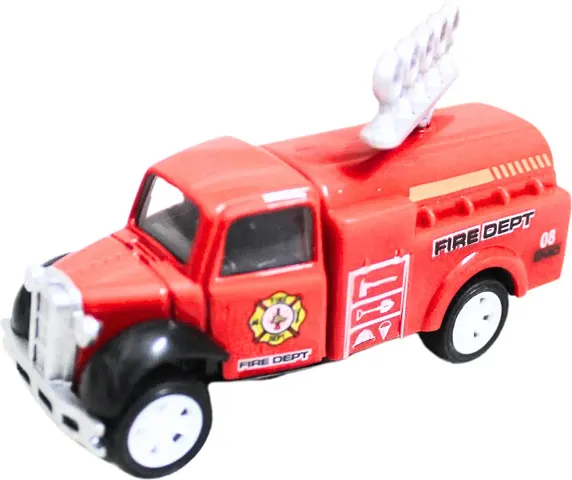 Stylish Red Fire Rescue Team Truck Toy Friction Power Car Toy