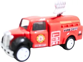 Stylish Red Fire Rescue Team Truck Toy Friction Power Car Toy-thumb1