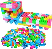 Classic Diy Building Blocks Toy For Kids Puzzle Games For Kids Smart Activity 75+ Blocks Multicolor-thumb1