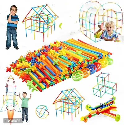 Classic Creative Engineering Building Blocks Set - 100 Pcs Glow In The Dark Straw Multicolor-thumb0