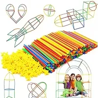 Mayne Plastic Straw Building Block Creative Smart Activity Fun And Learning Blocks 100 Pieces-thumb1