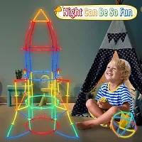 Classic Creative Engineering Building Blocks Set - 100 Pcs Glow In The Dark Straw Multicolor-thumb1