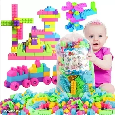 Classic Diy Plastic Building Blocks For Kids 50+ Pcs Multicolor