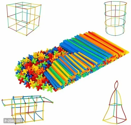 Mayne Straws And Connectors Building Construction Set-100Pcs-thumb2