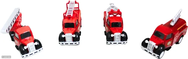 Stylish Red Fire Rescue Team Truck Toy Friction Power Car Toy-thumb3