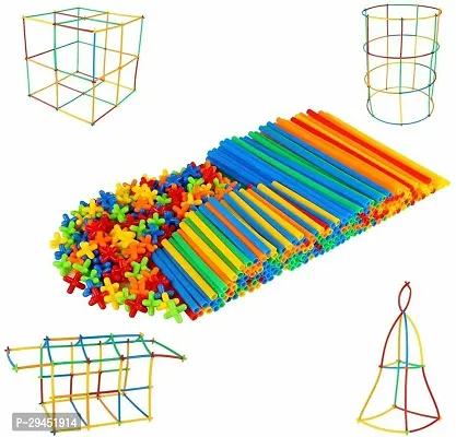 Mayne Smart Sticks Unique Creative Activity, Straw Block For Kids-60Pcs-thumb3