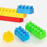 Classic Building Blocks With Wheels Toy Block Games For Kids-52 Blocks With 8 Wheels Multicolor-thumb2