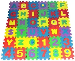 Desicart Kids Alphabet Interlocking Puzzle Mat Tiles Abc And Digits Educational Toy 36 Pieces-thumb1