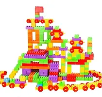 Classic Toy Building Blocks - Diy Blocks With Wheel For Kids 100Pcs Multicolor-thumb3