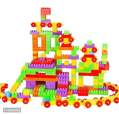 Classic Toy Building Blocks - Diy Blocks With Wheel For Kids 100Pcs Multicolor-thumb4