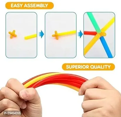 Classic Playful Development: 100-Piece Straw Construction Set For Kids Learning_2191 Multicolor-thumb4