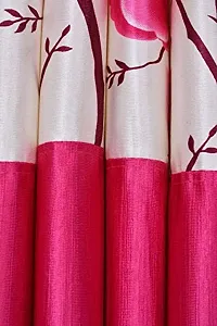 NAVSANG? Digital Patch Printed Polyester Curtains , 6 ft -Pink-thumb1