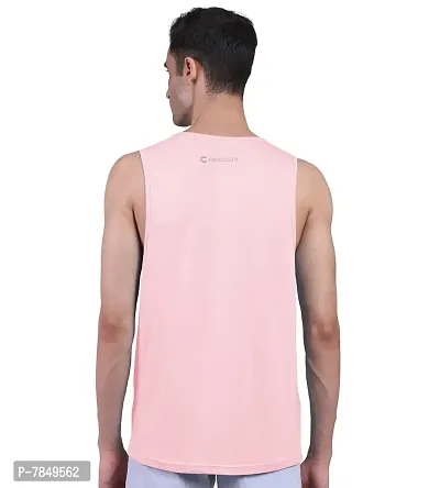 Freecultr Men's Twin Skin Bamboo Cotton Active Vest, Anti Microbial, Anti Odor, Breath tech Super Soft  Comfort Fit Inner wear (Pack of 1) Peach-thumb4