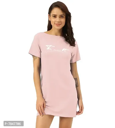 Pink Abstract Long Sleeve Knee Length T Shirt Dress – 24seven Comfort  Apparel
