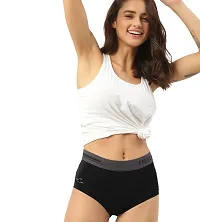 FREECULTR Antibacterial Micro Modal Boxer Brief for Women | Panty | Boxer for Girls- Pack of 2 (Black, Bourbon Yellow)-thumb1