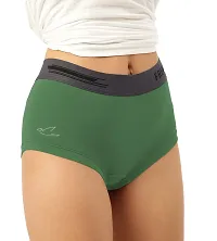 FREECULTR Antibacterial Micro Modal Boxer Brief for Women | Panty | Boxer for Girls- Pack of 2 (Prussian Blue, Turtle Green)-thumb2