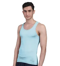 Freecultr Men's Twin Skin Bamboo Cotton Vest, Anti Microbial, Anti Odor, Breath tech Super Soft  Comfort Fit Inner wear (Pack of 2)-thumb1