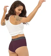 FREECULTR Antibacterial Micro Modal Boxer Brief for Women | Panty | Boxer for Girls- Pack of 2 (Rossini Red, Sangria Wine)-thumb4