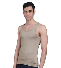 Freecultr Men's Twin Skin Bamboo Cotton Vest, Anti Microbial, Anti Odor, Breath tech Super Soft  Comfort Fit Inner wear (Pack of 2)-thumb2