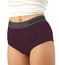 FREECULTR Antibacterial Micro Modal Boxer Brief for Women | Panty | Boxer for Girls- Pack of 1 (Sangria Wine)-thumb2