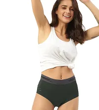 FREECULTR Antibacterial Micro Modal Boxer Brief for Women | Panty | Boxer for Girls- Pack of 2 (Seaweed Green, Martini Blue)-thumb1