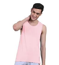 Freecultr Men's Twin Skin Bamboo Cotton Active Vest, Anti Microbial, Anti Odor, Breath tech Super Soft  Comfort Fit Inner wear (Pack of 1) Peach-thumb2