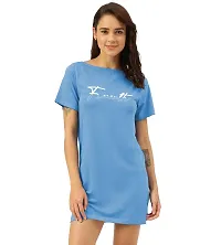 Freecultr Women's Twin Skin T-Shirt Dress | Half Sleeves Boat Neck Long T-Shirt Top | Knee Length T-Shirt - Pack of 2-thumb1