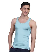 Freecultr Men's Twin Skin Bamboo Cotton Vest, Anti Microbial, Anti Odor, Breath tech Super Soft  Comfort Fit Inner wear (Pack of 2)-thumb1